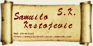 Samuilo Krstojević vizit kartica